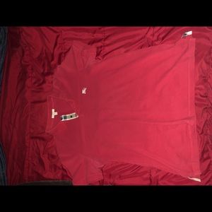 Red Burberry Short sleeve Polo